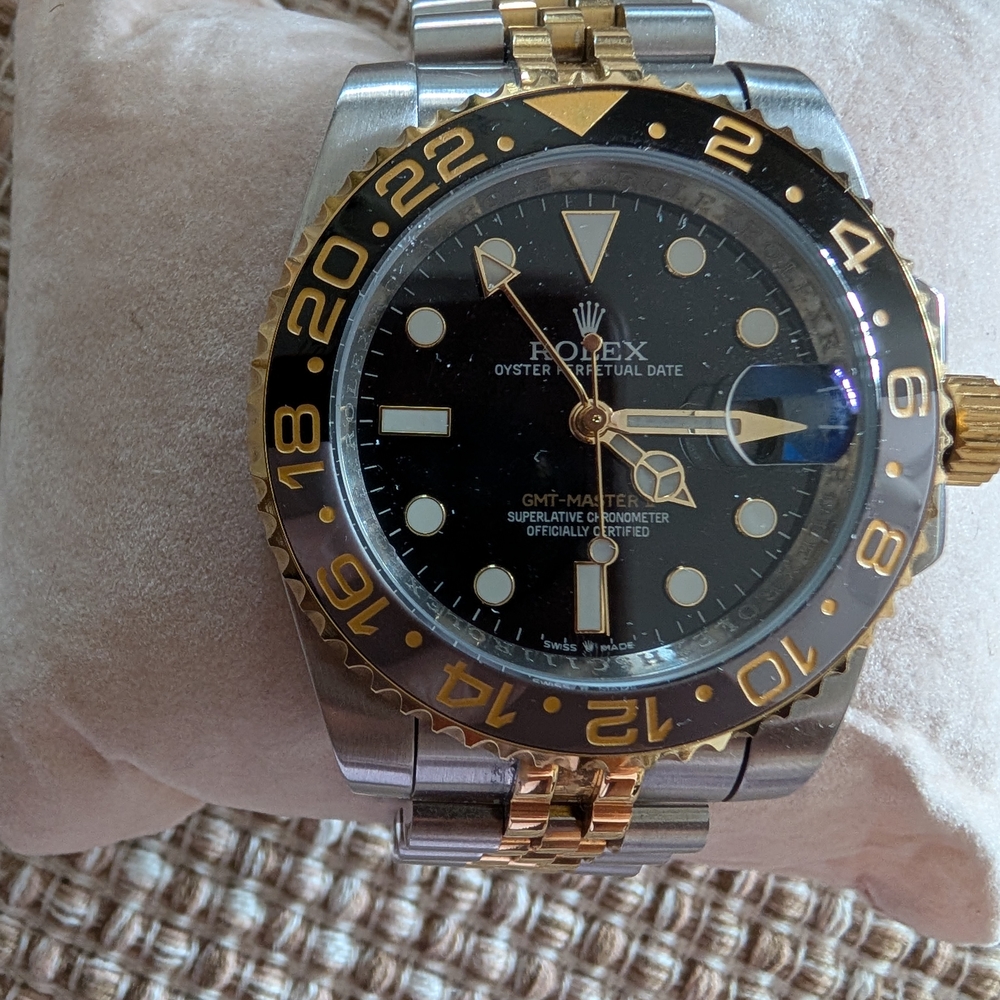Men's GMT-Master II Black and Gold Watch